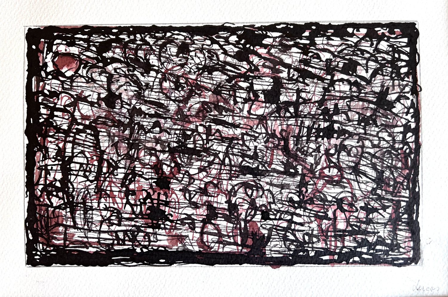 Lucas Neyt, Abstract in rood en zwart II