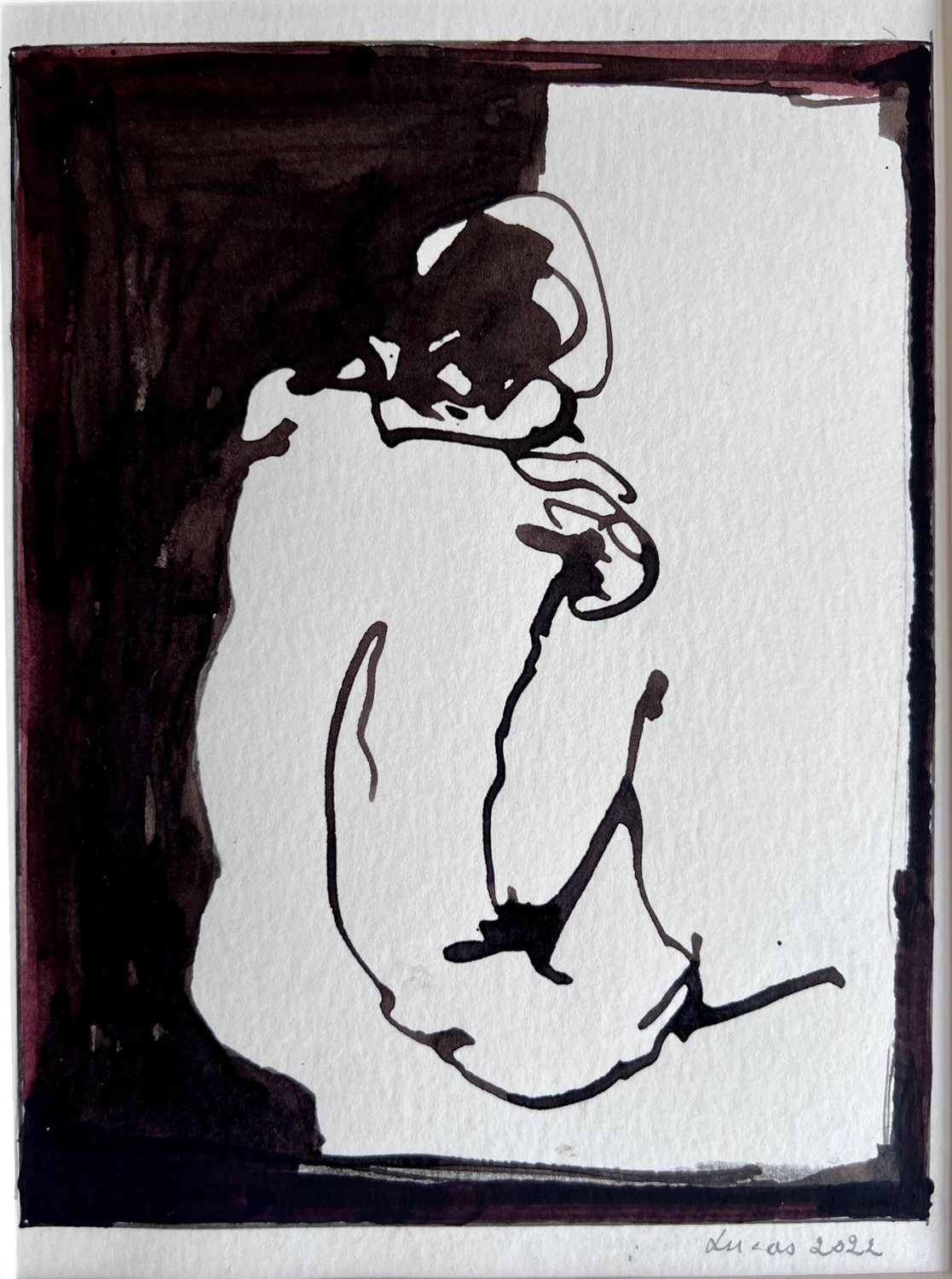 Lucas Neyt, Vrouw, naakt rug, 2022